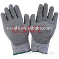 3120 Gray PU Coated Speckle Gray HPPE Fiber Gloves